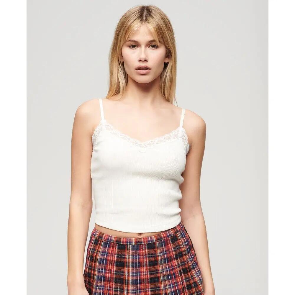 Débardeur court à liseré en dentelle femme Superdry Athletic Essentials 3/7