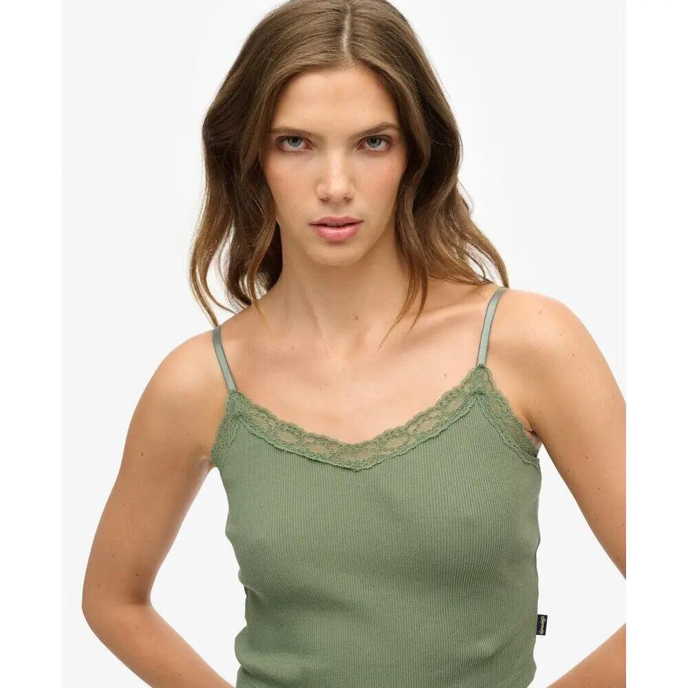 Top curto com detalhe em rendinha para mulher Superdry Athletic Essentials 5/5