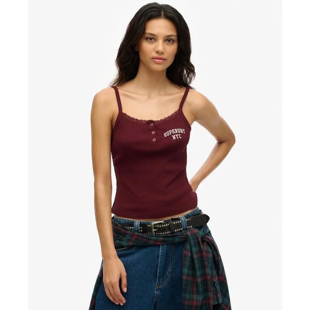 Débardeur brodé à boutons femme Superdry Athletic Essentials 3/6