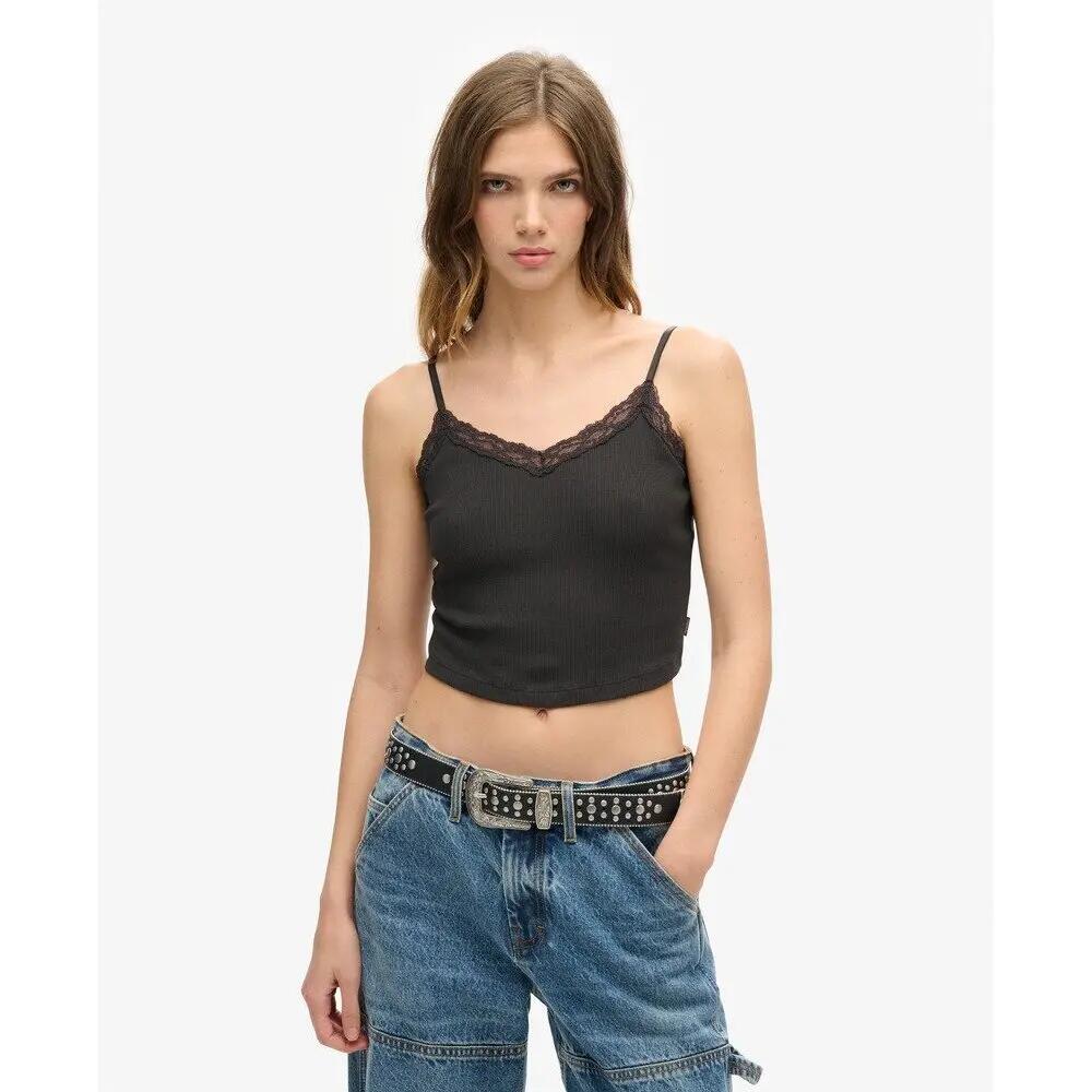 Débardeur court à liseré en dentelle femme Superdry Athletic Essentials 2/7