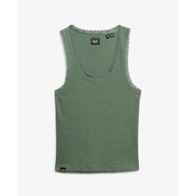Dames tanktop met kanten rand superdry vintage