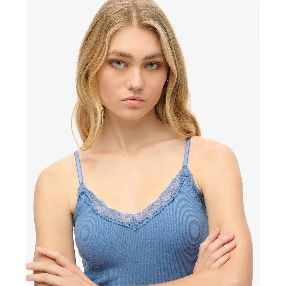 Débardeur court à liseré dentelle femme Superdry Essential 4/6