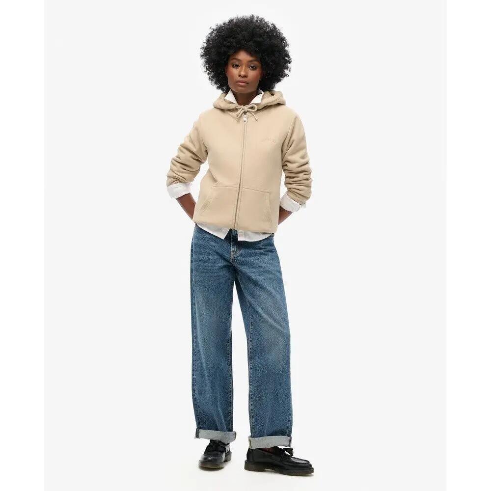 Felpa da donna con cappuccio e cerniera con fodera in lana Superdry 3/5