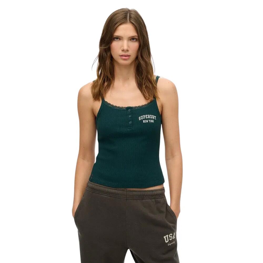 Débardeur brodé à boutons femme Superdry Athletic Essentials 2/6