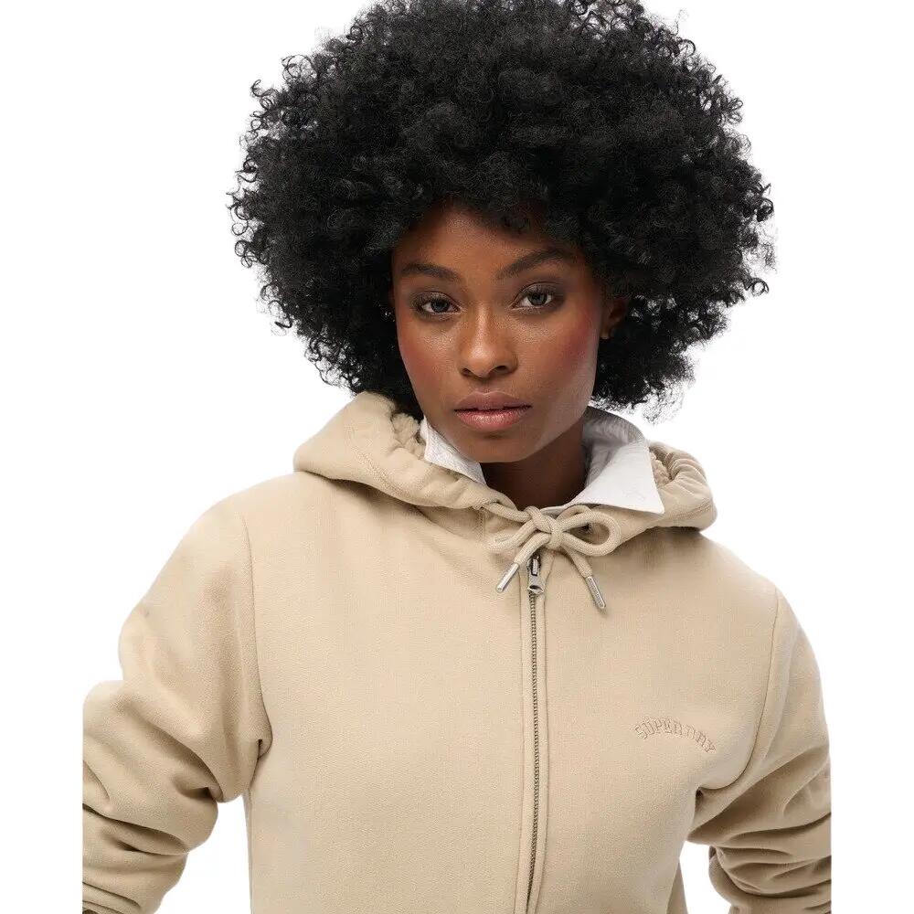 Felpa da donna con cappuccio e cerniera con fodera in lana Superdry 5/5