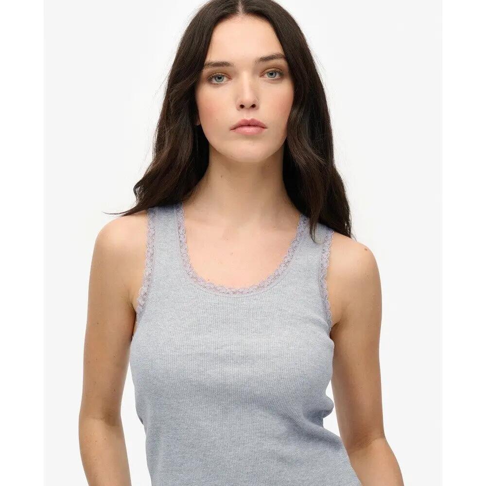 Canotta con bordino in pizzo donna Superdry Vintage 5/6