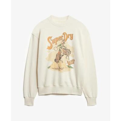 Dames oversized sweatshirt met print superdry souvenir