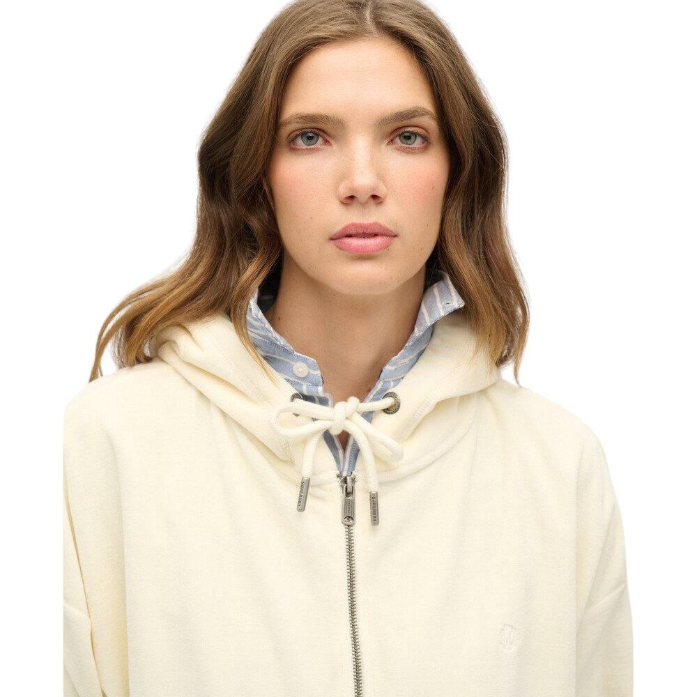 Damen Kapuzenpullover aus Cord mit Reißverschluss Superdry 4/4
