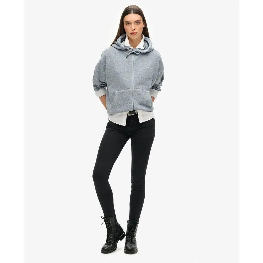 Sweatshirt à capuche zippé surteint femme Superdry Logo Essential 2/6