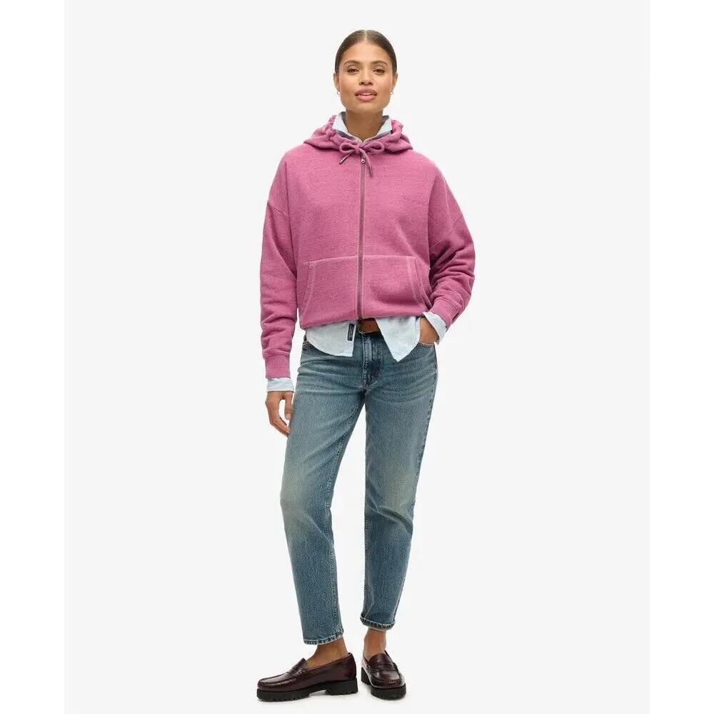 Sweatshirt à capuche zippé surteint femme Superdry Logo Essential 2/6