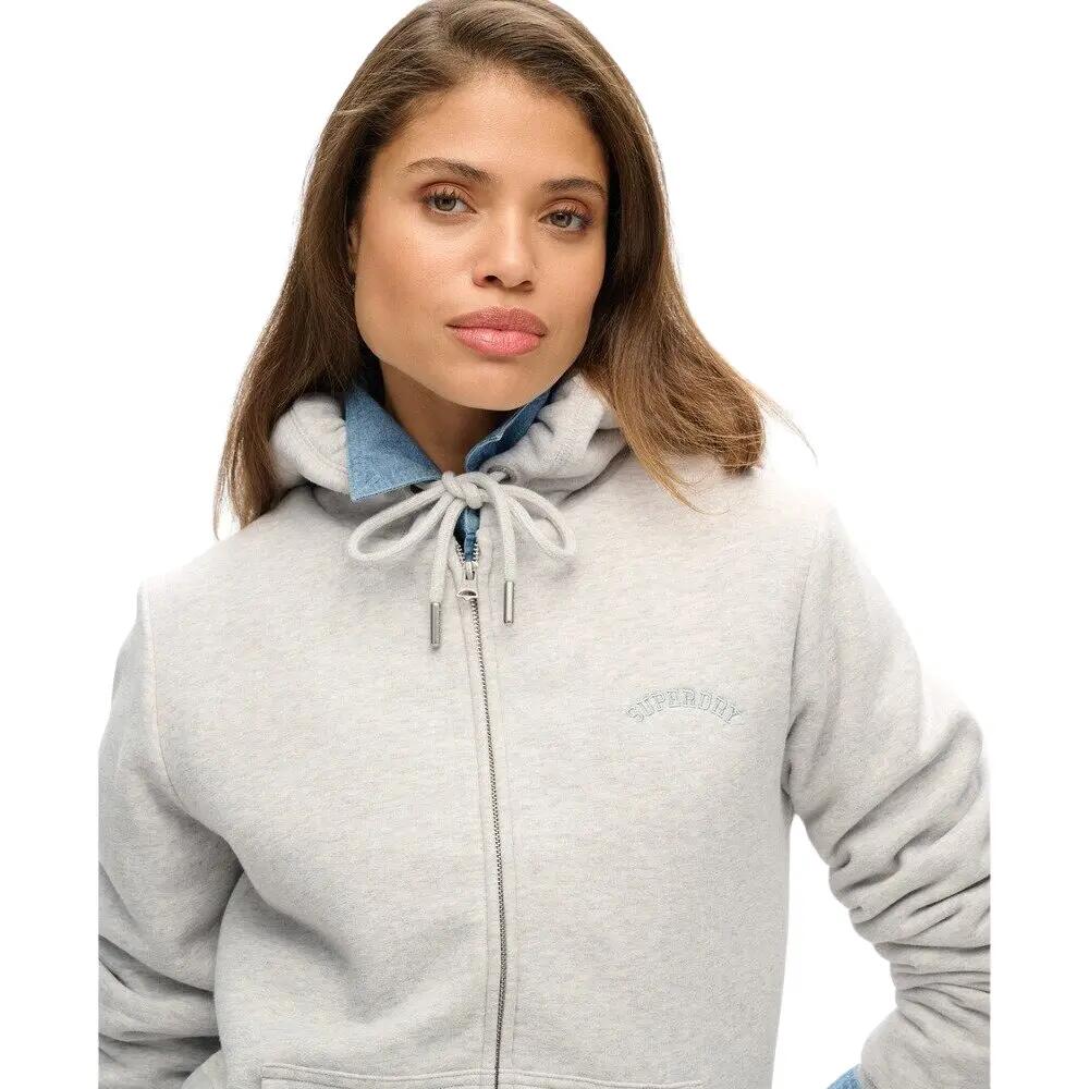 Sudadera con Cremallera Superdry Borg para Mujer - Gris - Talla XS 5/5
