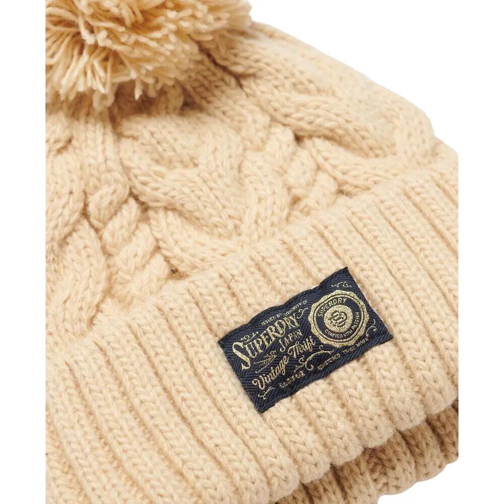 Bonnet épais en maille torsadée femme Superdry 4/4
