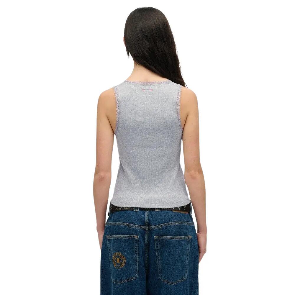 Canotta con bordino in pizzo donna Superdry Vintage 4/6