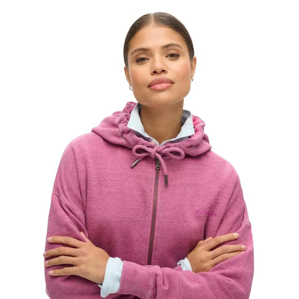 Sweatshirt à capuche zippé surteint femme Superdry Logo Essential 5/6