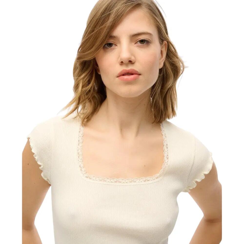 Camiseta Blanca Superdry Essential Square para Mujer 4/4