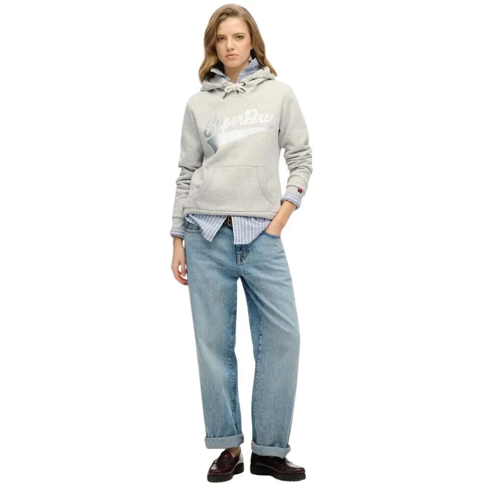 Sudadera Superdry Super Athletics gris para mujer 3/5