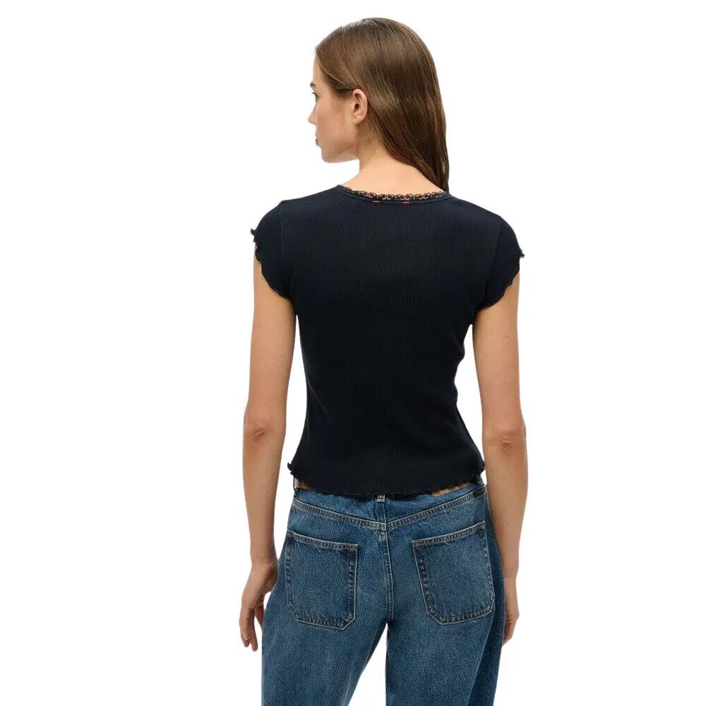 Camiseta de mujer con cuello cuadrado Superdry Essential 3/4