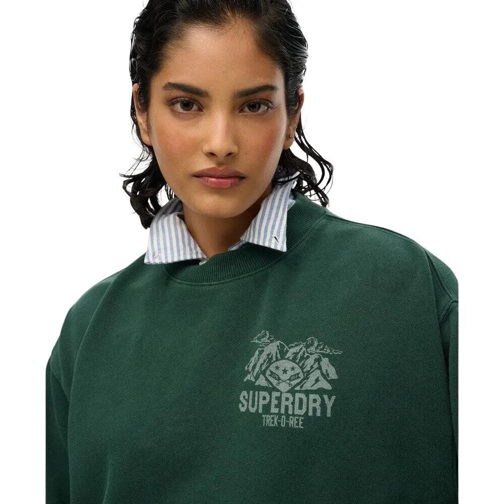 Einfarbiger, oversize Damen-Sweatshirt Superdry Lo-Fi Outdoor 4/4
