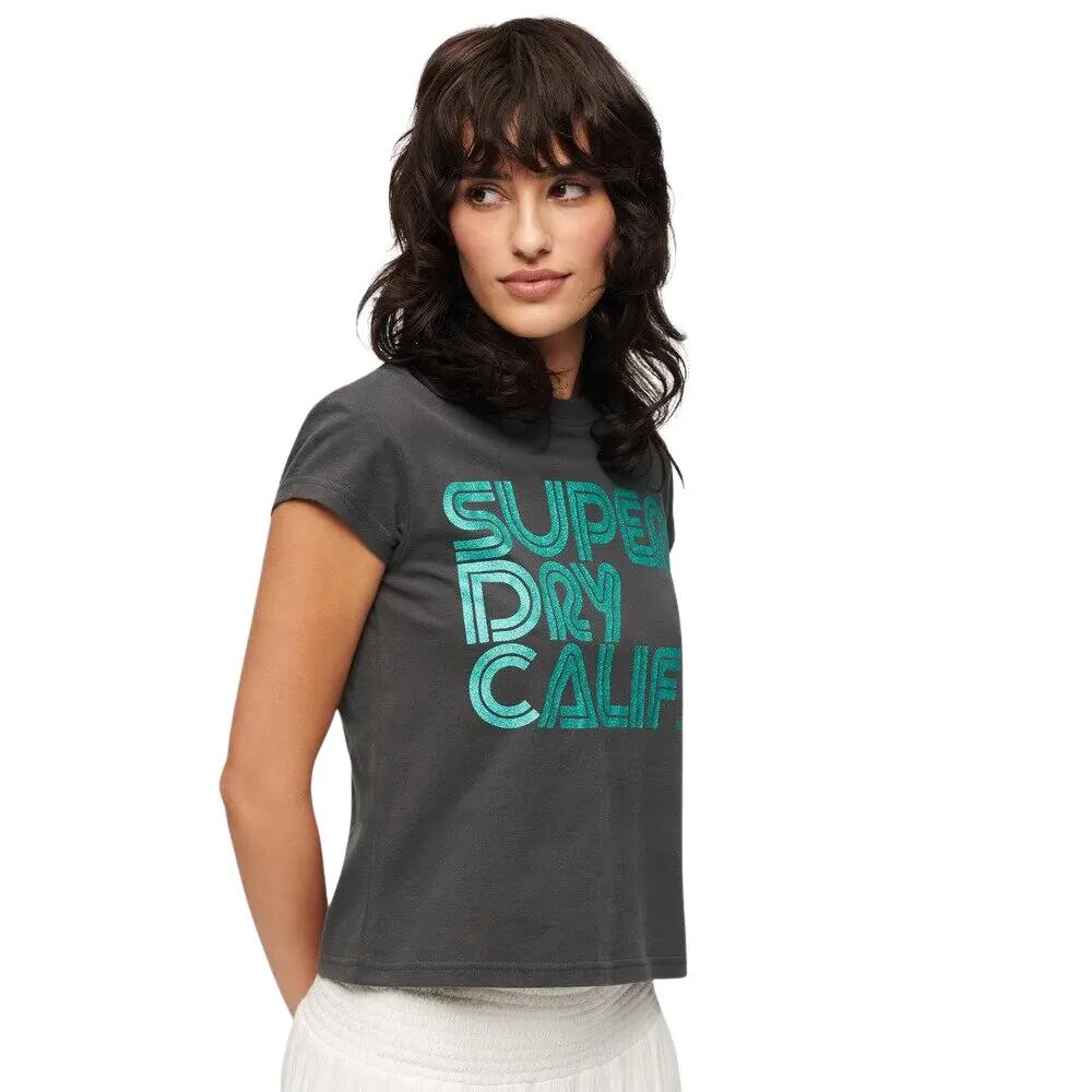 T-shirt à logo scintillant femme Superdry Retro 4/7