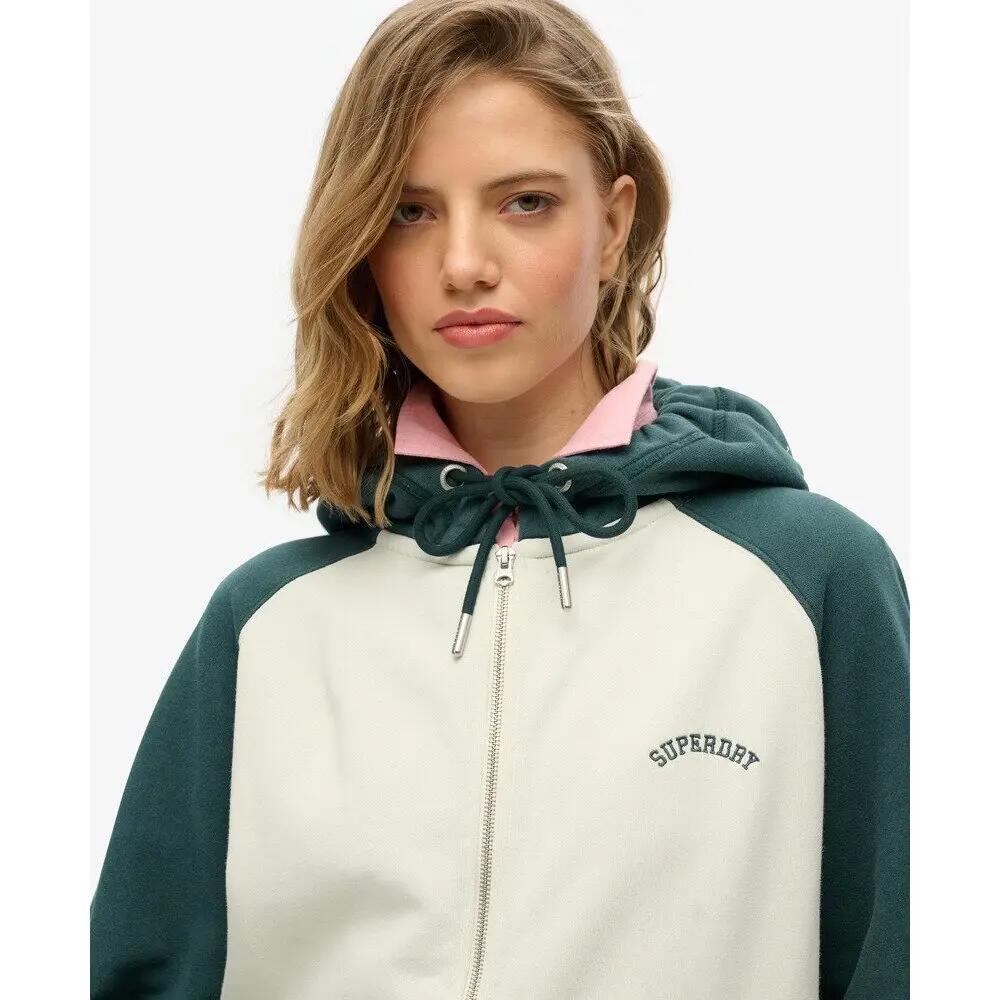 Sweatshirt à capuche zippé manches raglan femme Superdry Logo Essential 5/6