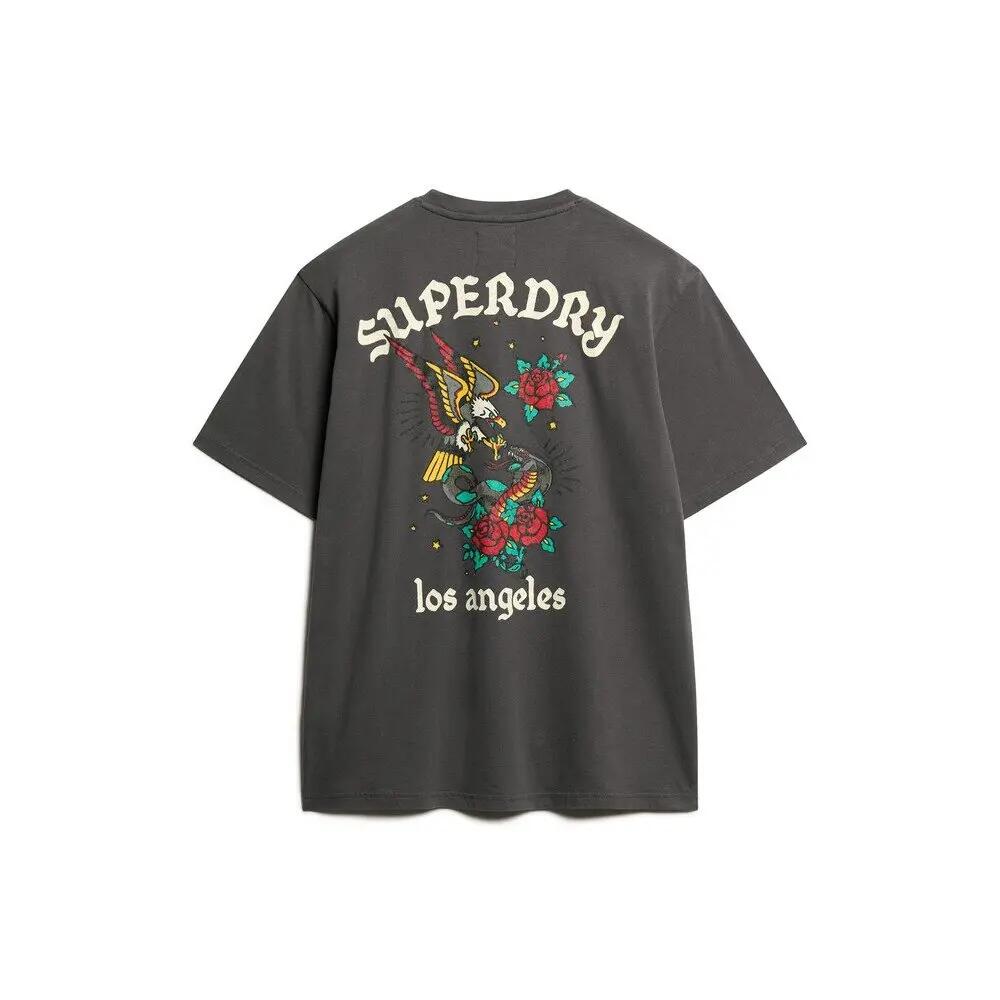 T-shirt met ruime pasvorm en tattoo-print op de rug Superdry 4/7