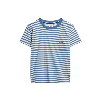 Strand t-shirt voor dames met strepen superdry essential logo