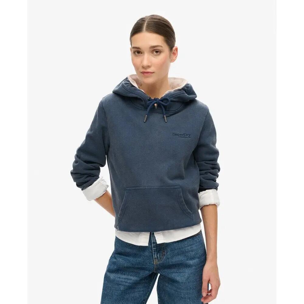 Sweatshirt à capuche à logo demi-brossé femme Superdry Essential 2/4