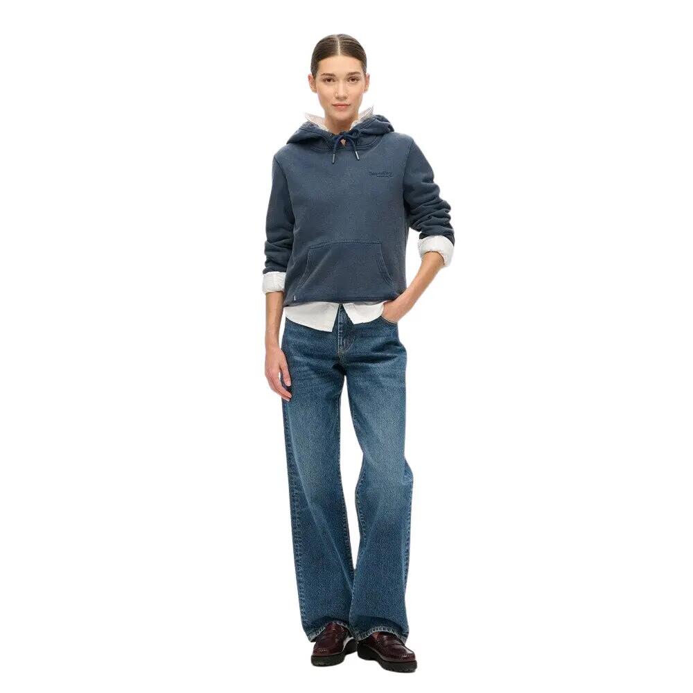 Sweatshirt à capuche à logo demi-brossé femme Superdry Essential 1/4