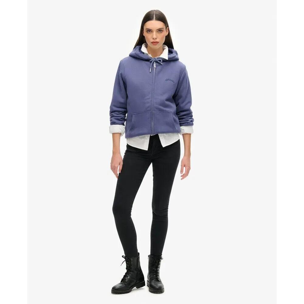 Sweat Zippé Marine Femme Superdry Borg - XL 3/6