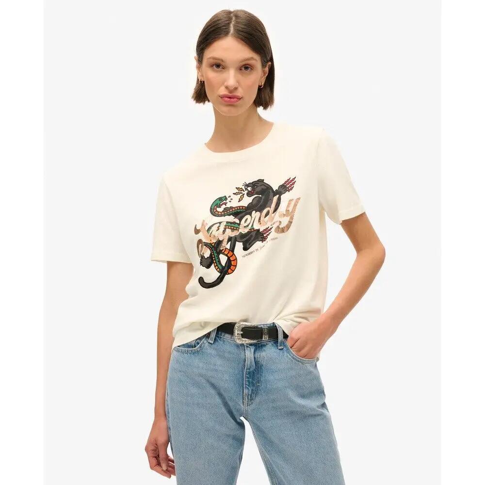 T-shirt décontracté femme Superdry Tattoo Script 2/7