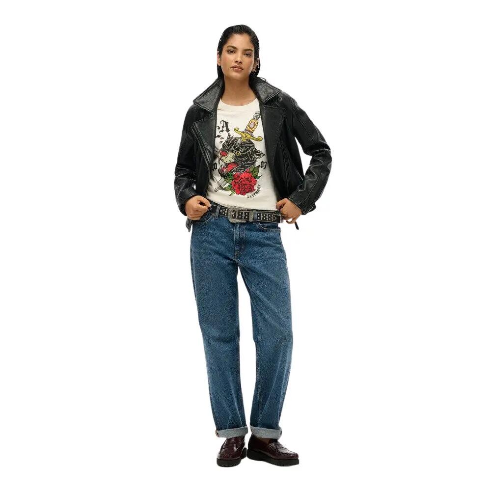 T-shirt casual da donna Superdry Neo Trad Tattoo 3/4