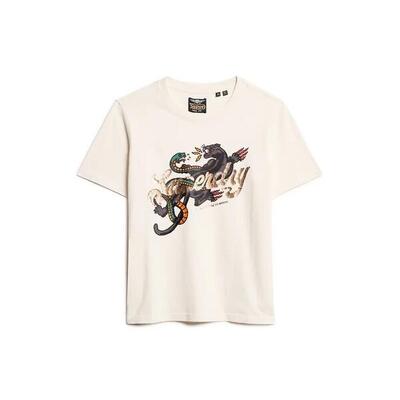 Casual t-shirt met tattoo opdruk