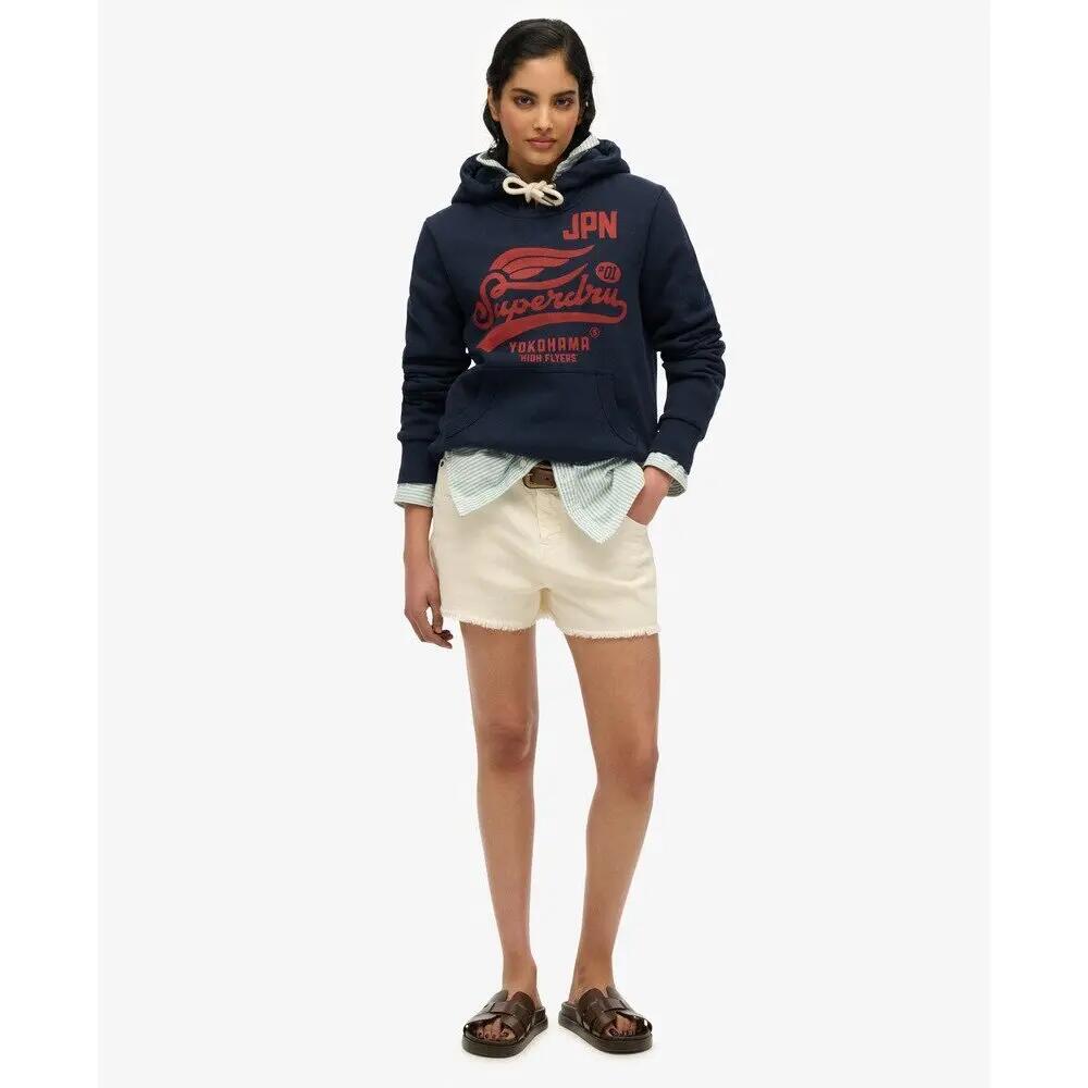 Sweat Marine Femme Superdry Floral Hood 3/6