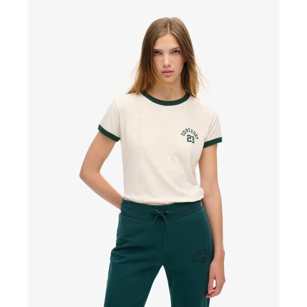 Eng anliegendes T-Shirt, Damen Superdry Athletic Essentials Ringer 2/6
