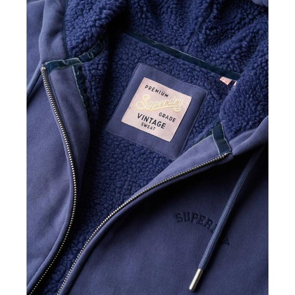 Sweat Zippé Marine Femme Superdry Borg - XL 6/6