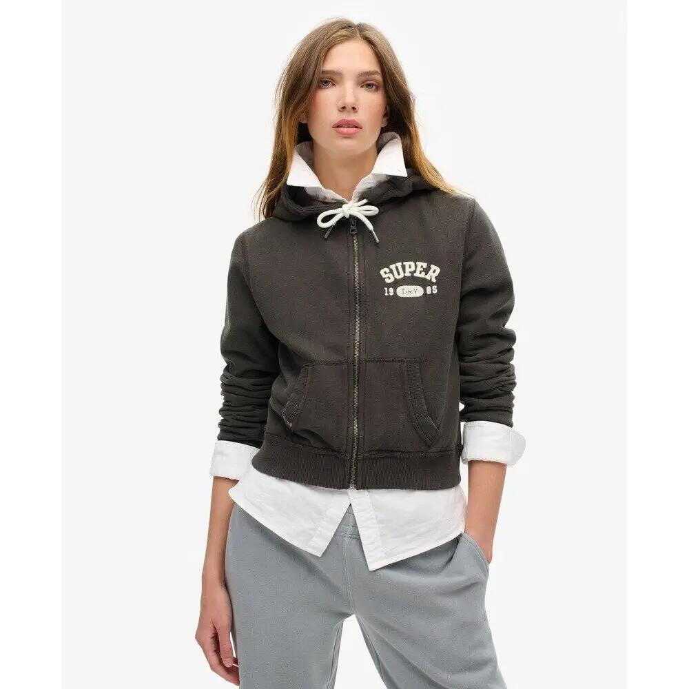 Sweatshirt à capuche zippé court et décontracté femme Superdry Athletic Essentia 2/6