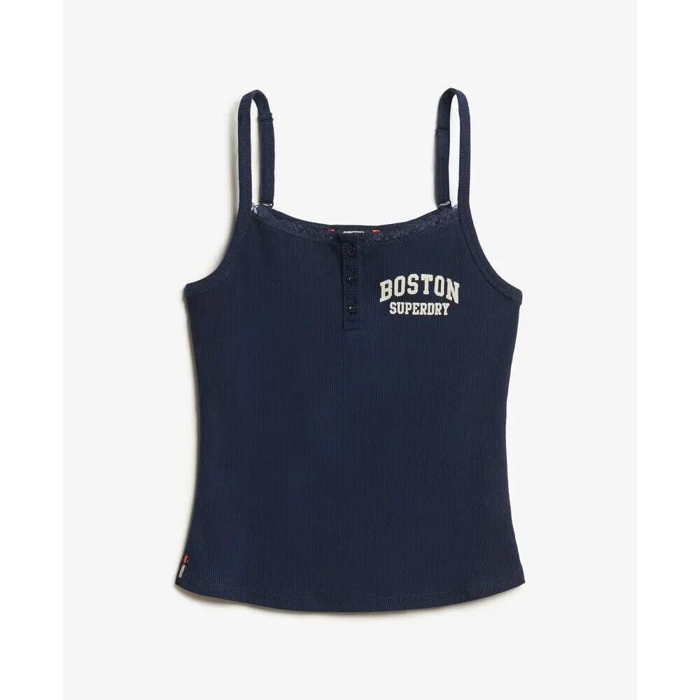 Buttoned tank top with print for women Superdry Athletic Essentials