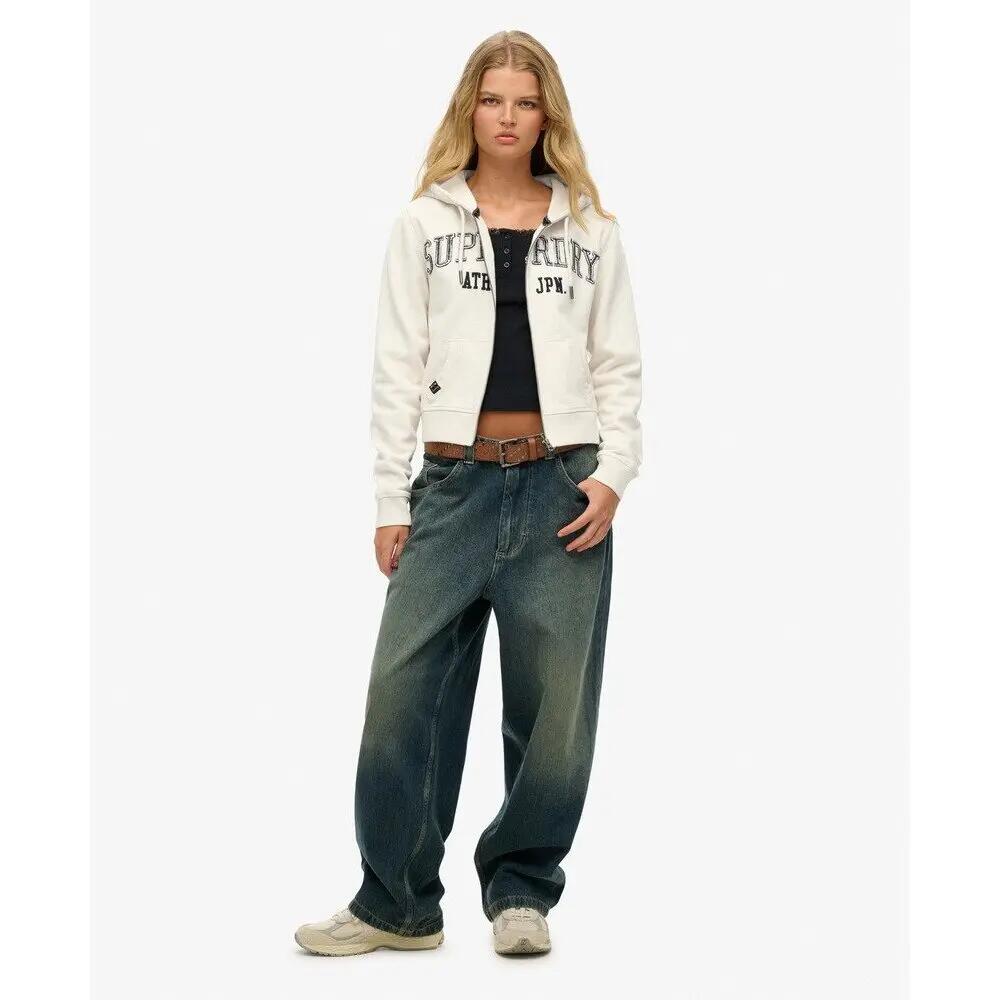 Felpa corta con cappuccio zip per donna Superdry Athletic Essentials 3/6