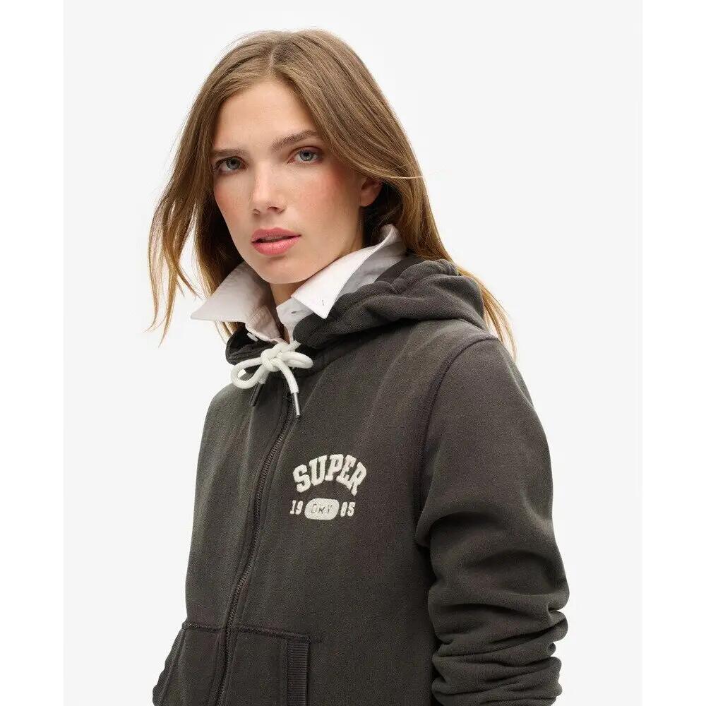 Sweatshirt à capuche zippé court et décontracté femme Superdry Athletic Essentia 5/6
