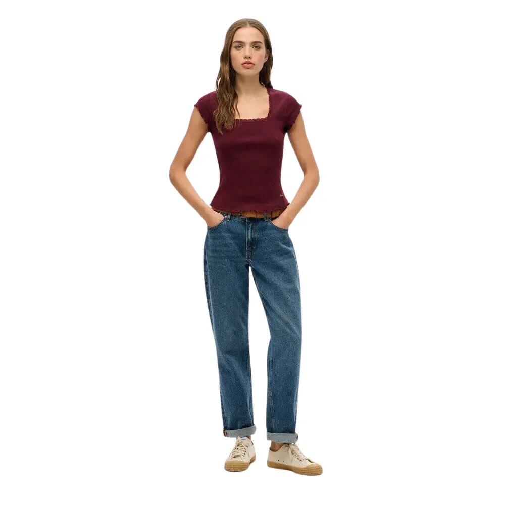 Dames-T-shirt met vierkante hals Superdry Essential 2/4