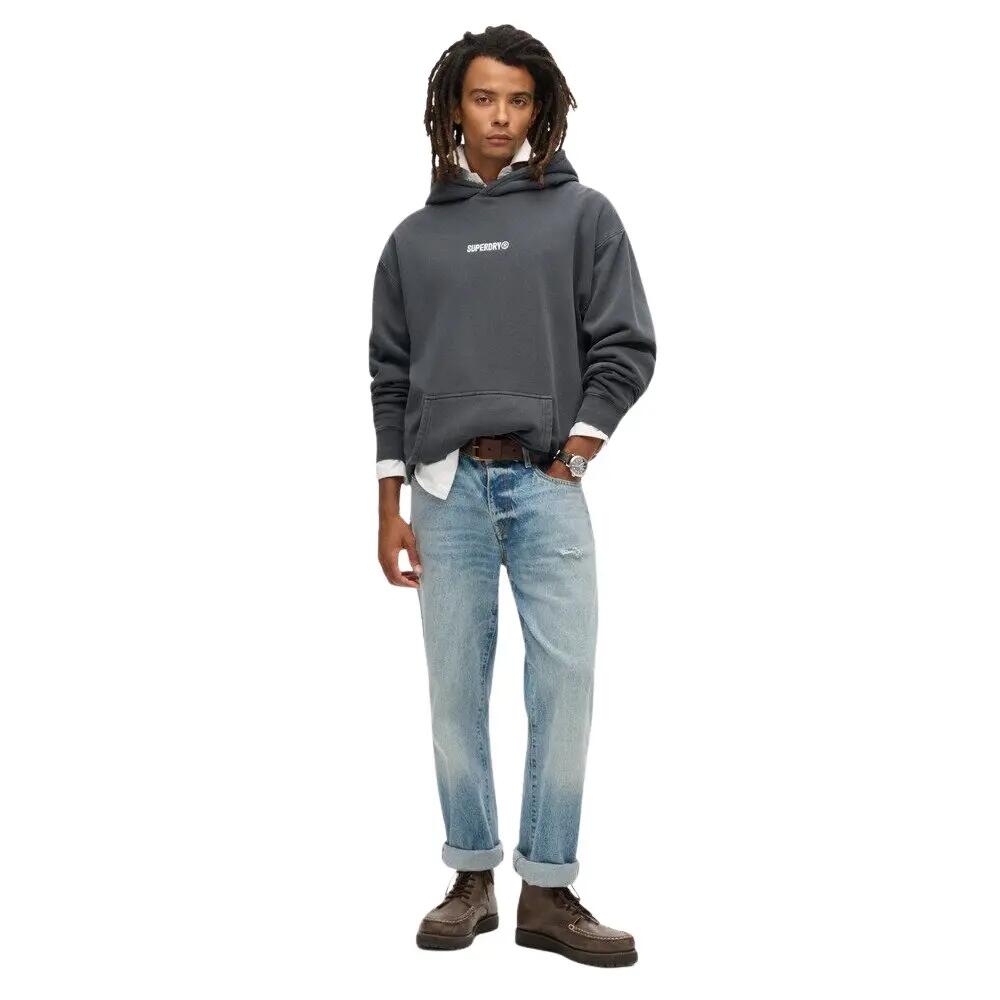 Felpa con cappuccio ampia con motivo e micro logo Superdry 2/6