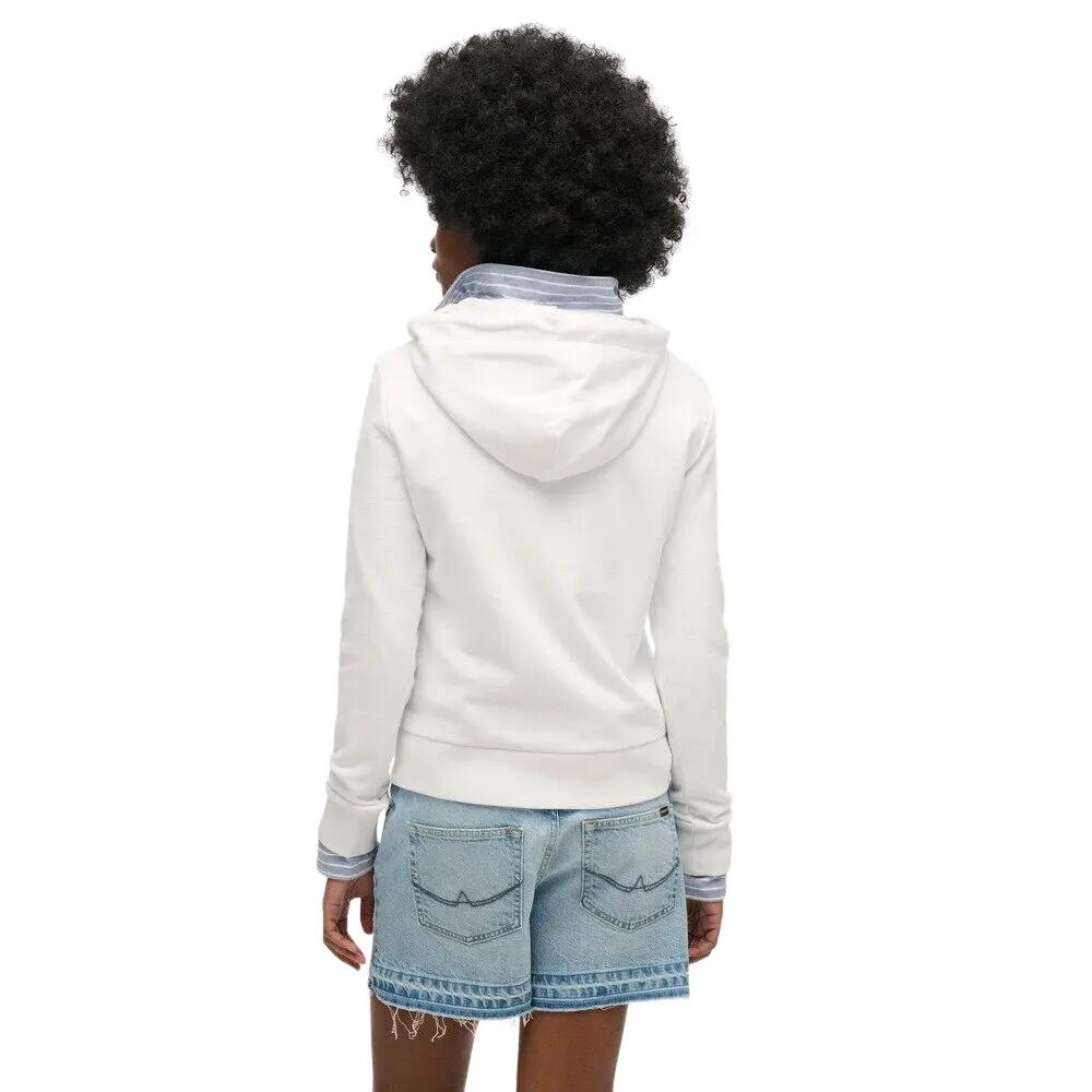 Sudadera Blanca con Capucha Superdry para Mujer 3/3