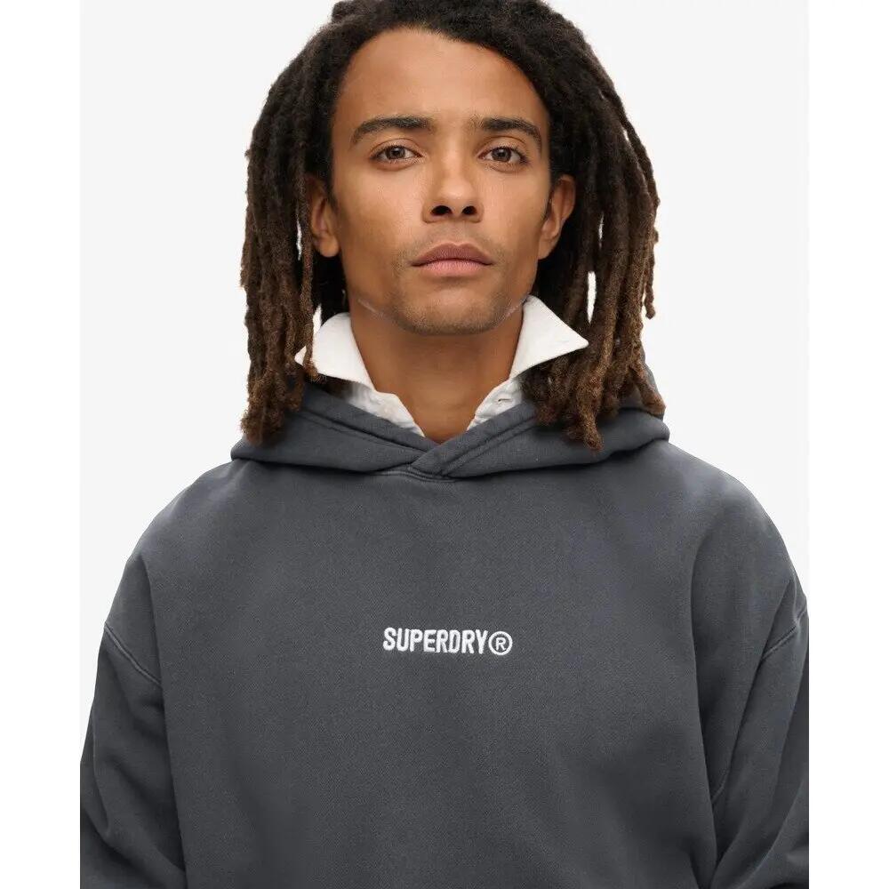 Felpa con cappuccio ampia con motivo e micro logo Superdry 5/6