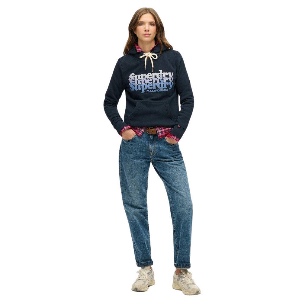 Sweatshirt à capuche femme Superdry Stacked 3/6