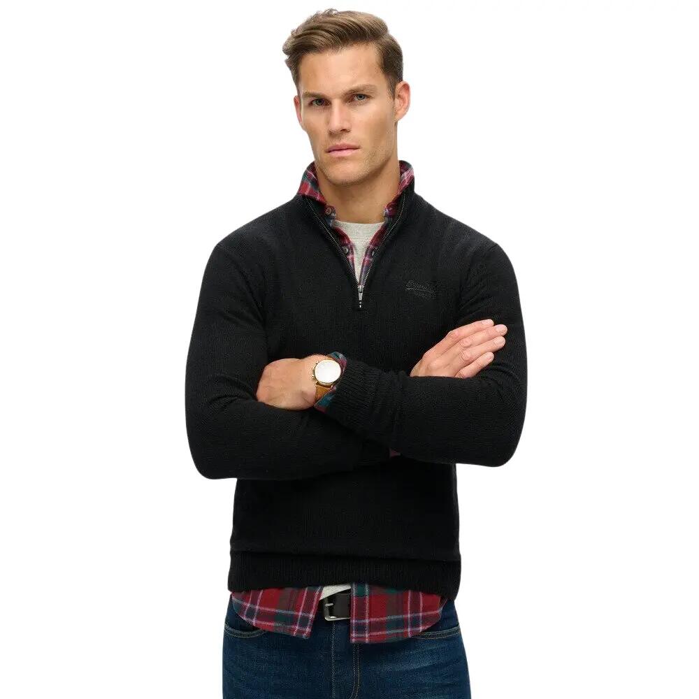 Maglione a collo alto da camionista in maglia Superdry Essential 2/7