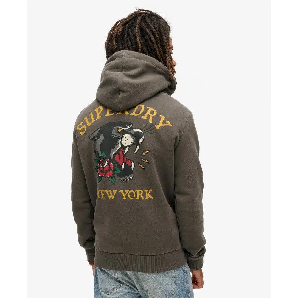 Felpa con cappuccio ampia con motivo tatuaggio sulla schiena Superdry 5/6