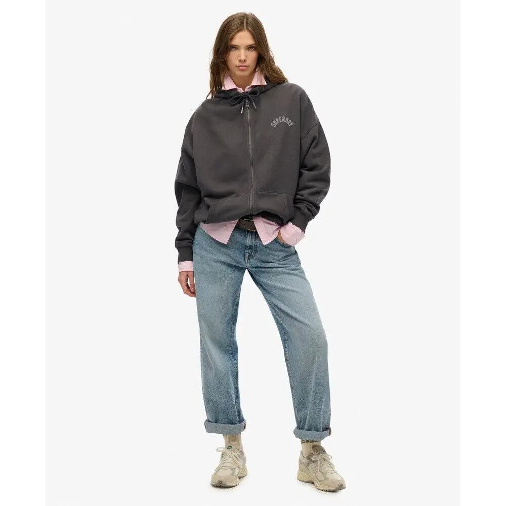 Sweatshirt à capuche zippé oversize femme Superdry Athletic Essentials 3/7