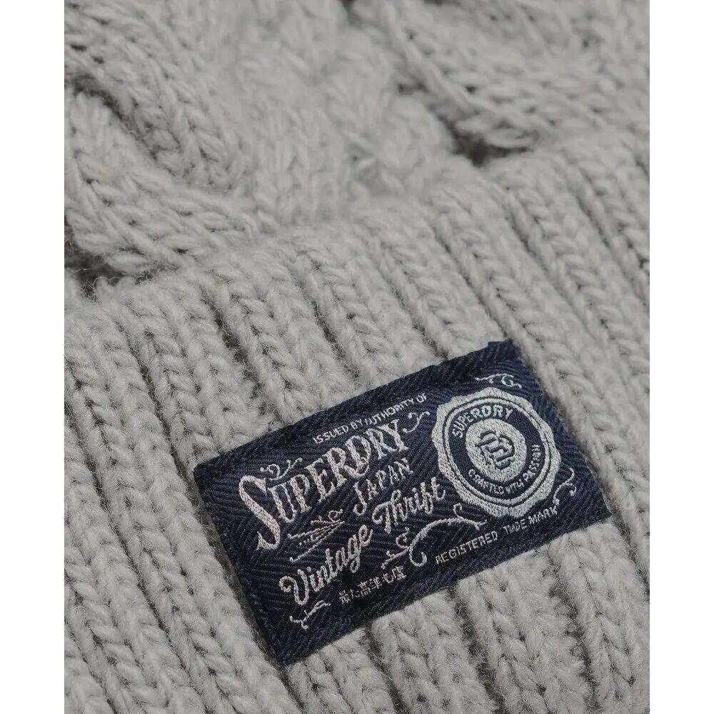 Bonnet épais en maille torsadée femme Superdry 4/4