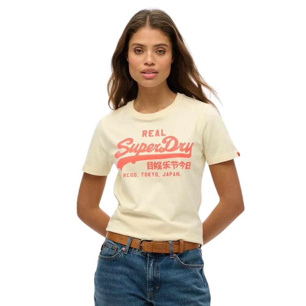 T-shirt voor dames Superdry Vintage Logo Neon 2/6