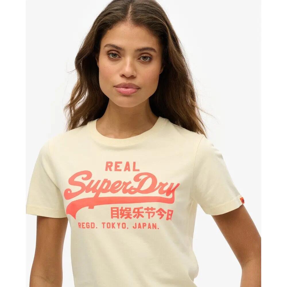 T-shirt voor dames Superdry Vintage Logo Neon 5/6